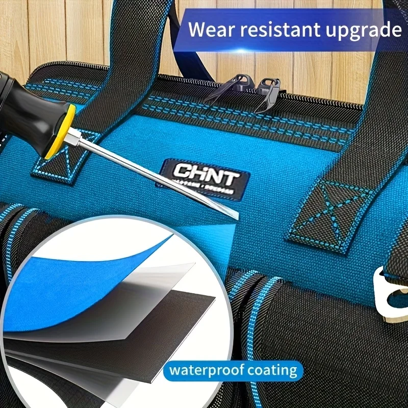 Multifunctional Tool Bag Thickened Large Capacity Waterproofed Wear-Resistant Toolkit MultiPocket Electrician Storage Bag