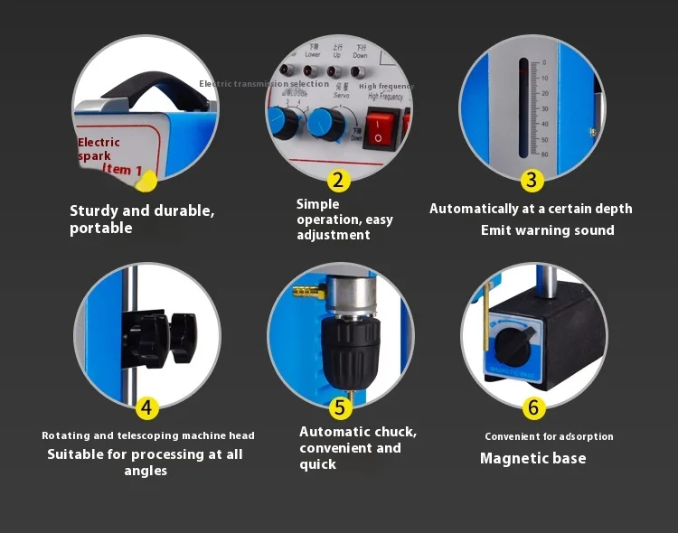 400-1000W M2-M30 high frequency Electrical Pulse EDM Wire Taking Machine Deep Pu