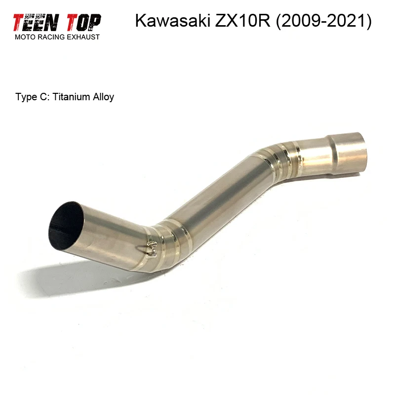 Titanium Alloy ZX10R Exhaust Mid Pipe 51mm Modified Motorcycle Exhaust Link Connect Tube For Kawasaki ZX10R ZX 10R 2009-2021 - Image 2