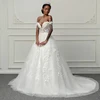 Customized Boat Neck Wedding Dresses for Women flower pattern tassel vestidos de novia robe de mariée Wedding Ceremony Dress 3