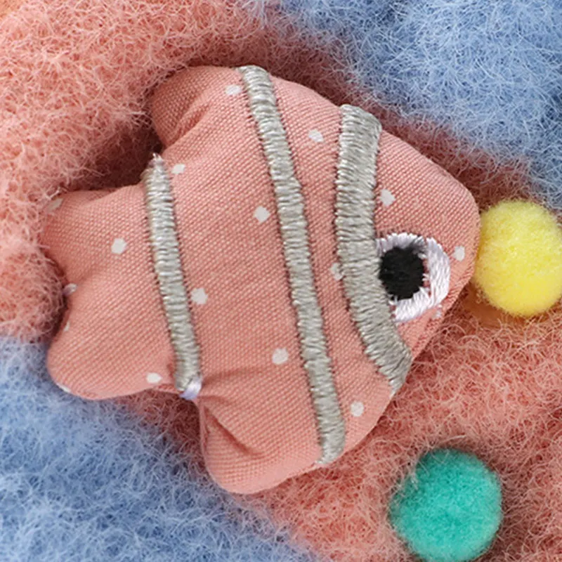 3D Doll Children Gloves Thick Baby Plush Gloves Cute Cartoon Toddler Five Finger Mitten 0-3year Boy Girl Kids Winter Hand Warmer 5