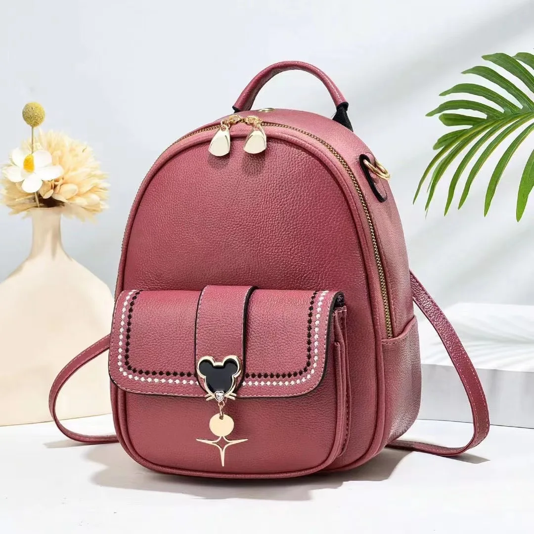 

New Solid Color Handbag New Schoolbag Student Backpack Slung Handbag Western Style Joker Shoulder Bag Designer Bag