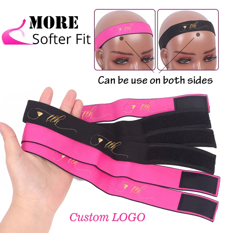 Custom Adjustable Elastic Band With Your Own Logo Personalized 3Cm Width Glueless  Wig Band With Hooks 20Pcs Wig Adjustable Strap - AliExpress