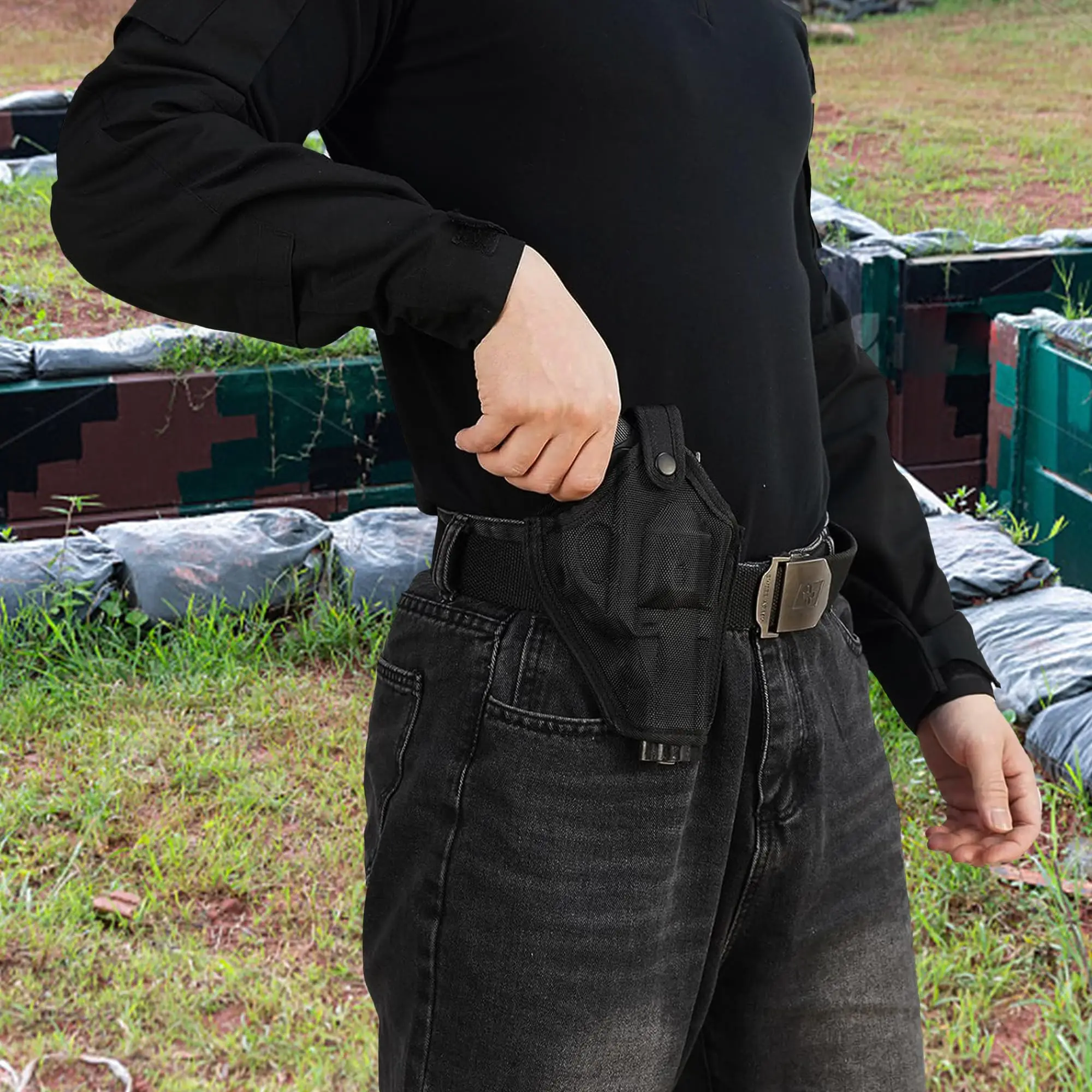 Tactical Universal Revolver Holster,Oxford Holster,Widen Enlarge Quick Pull Concealed Carry for Hunting Accessories