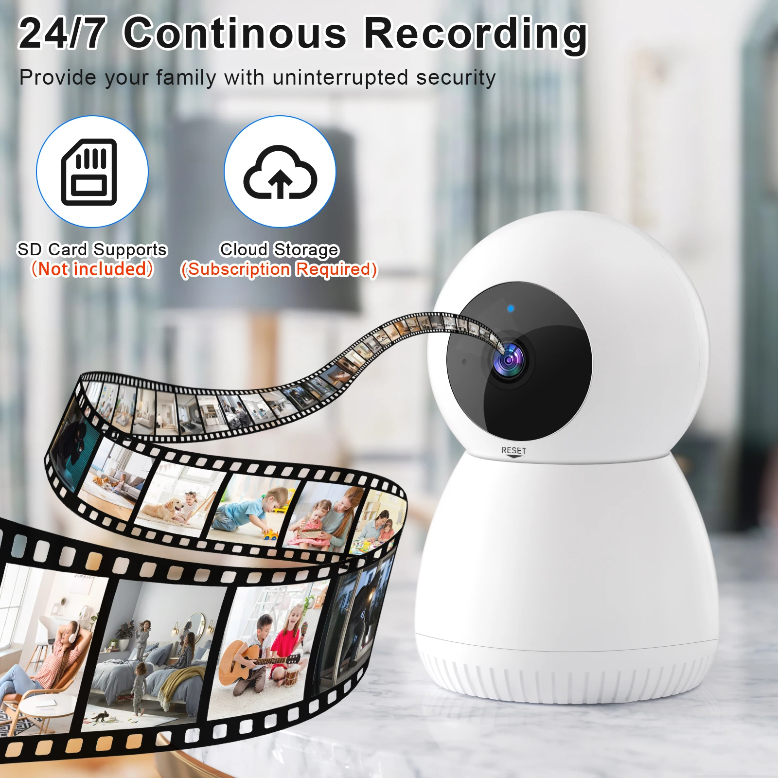 WESECUU 360 Degree Rotating Wireless Intelligent Wifi Camera High-definition Remote Monitoring Camera Security Smart Home S232b3c4578894d398c59f5f3ac709c619
