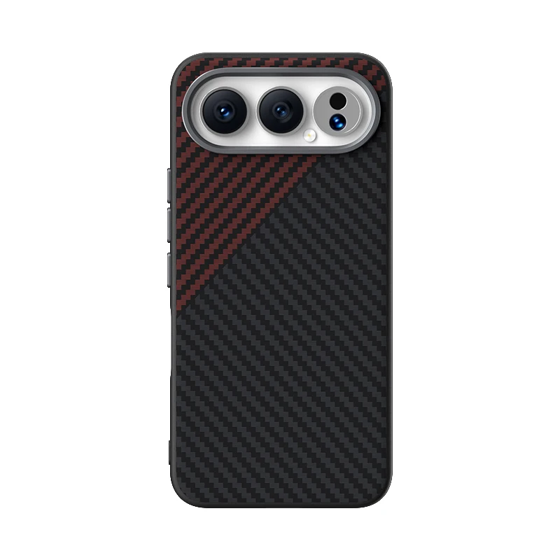 Premium Carbon Fiber MagSafe Case with Kevlar Protection and Wireless Charging Capability