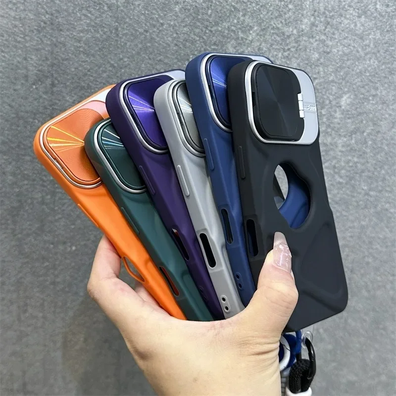 Premium Shockproof Silicone Case with Foldable Camera Protection and Wrist Strap