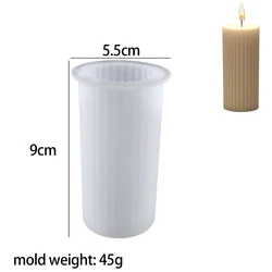 Elegant Striped Candle Mold for Handmade Scented Creations - DIY Home Decor Craft Mould (Small)