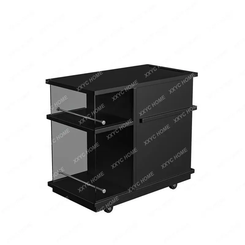 

Movable Coffee Table Trolley Living Room Table Side Table Cabinet Locker