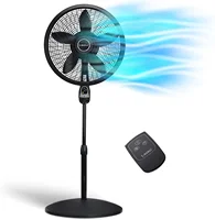 NEW Oscillating Cyclone Pedestal Fan, Adjustable Height, Timer, Remote Control, 3 Speeds, for Bedroom, Living Room Home Office 1