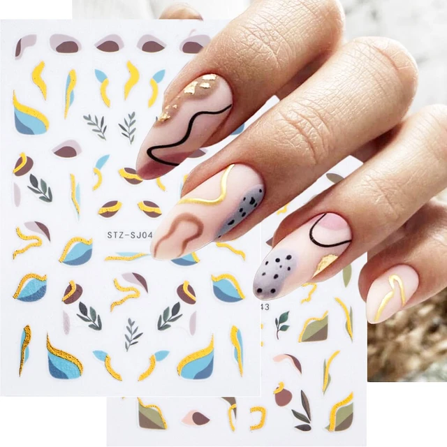 Stickers Nails Water Flowers  Sticker F Nail Flowers Design - 3d Flowers  Design Nail - Aliexpress