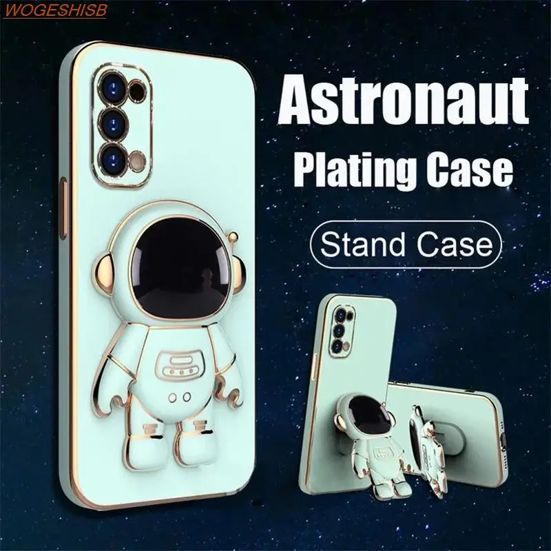 Astronaut Ring Holder Plated Phone Case Cover