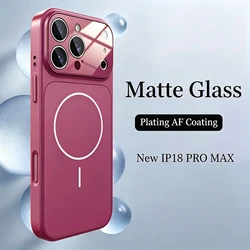 Premium Nano Frosted Glass Magnetic Phone Case with MagSafe Wireless Charging Compatibility - iPhone 14 Pro (Gray)