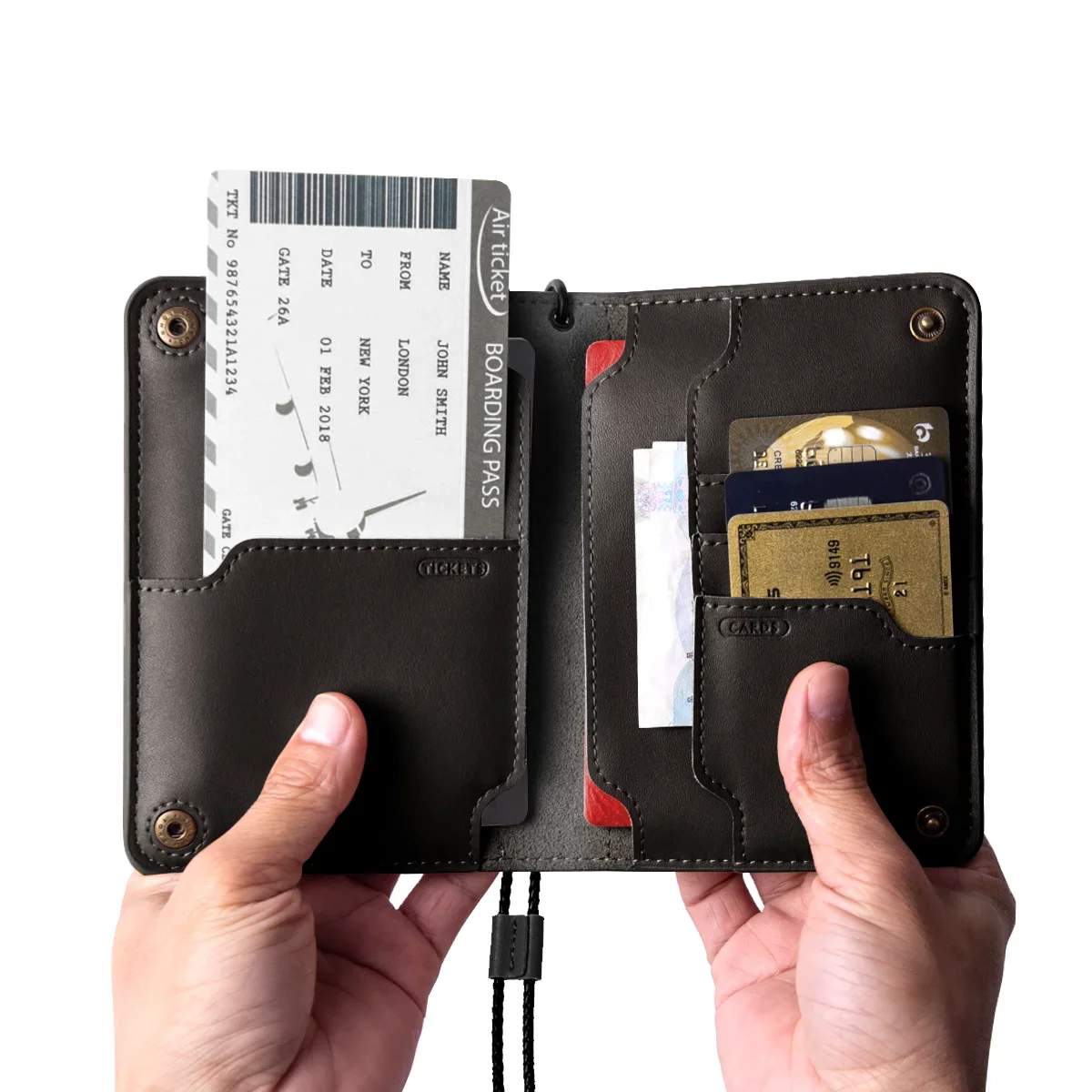 Russian Auto Driver Lisence Holder Wallet Business Travel Passport Cover Man Woman Card Holder Purse With Money Clip