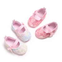 Baby Girls Mesh Rose Shoes Cute Sweet Soft Sole Non-Slip Crib Shoes for Spring Fall 1