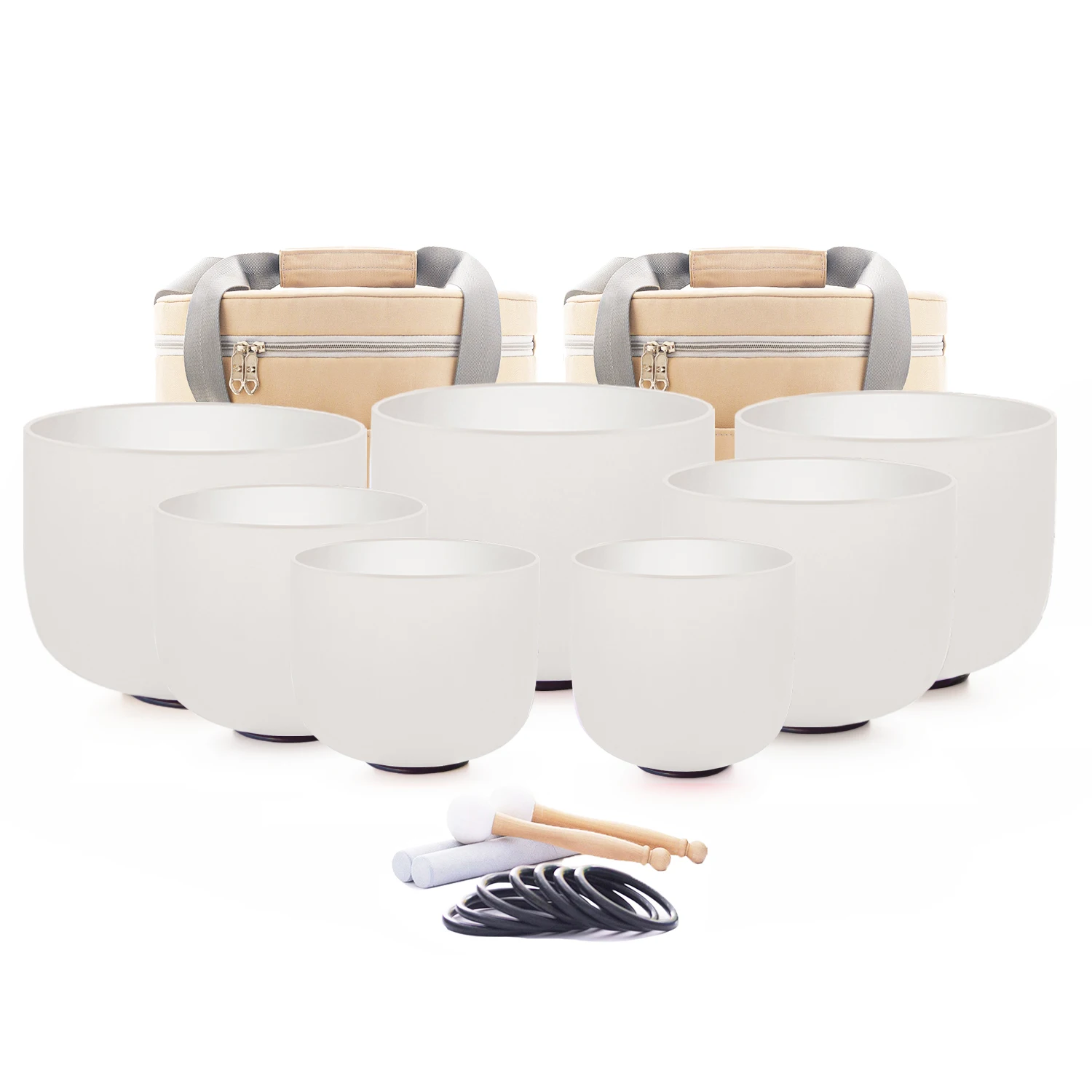 8/9/10/12インチ イエローレインボー クリスタル シンギングボウル