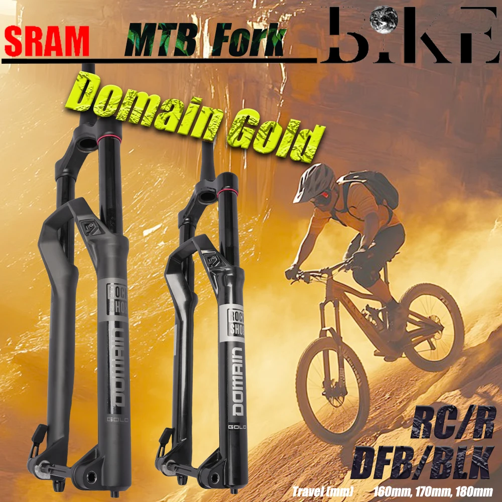 SRAM Rockshox ドメイン Domn ゴールド RC R ブースト 15X110mm MTB