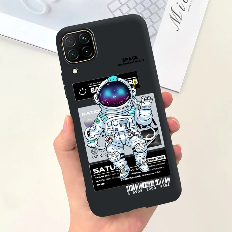 Cute Astronaut Shockproof Silicone Phone Case - Soft Candy TPU Cover and Bumper