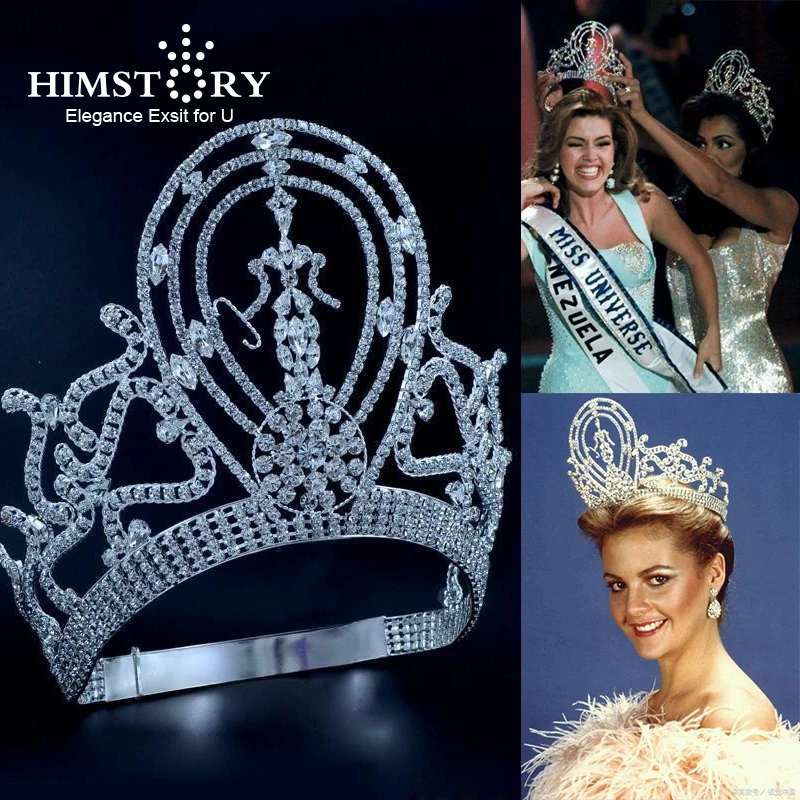 Himstory Old Miss Universe (1963-2001) Mikimoto (2002-2007) Corona Regolabile Con Fascia Larga A Cerchio Intero