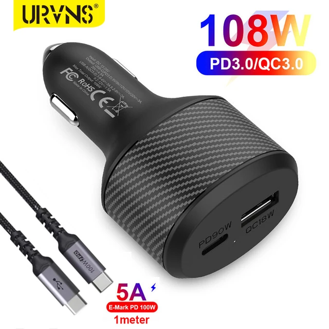 Lenovo USB-C 65 W max. Chargeur de voiture pour ordinateur portable Type-C