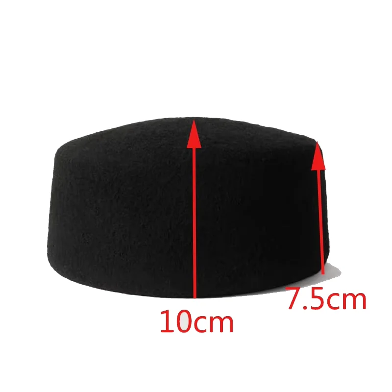 Vintage Hard Top Flache Fedoras Hüte Frauen 100 % Wollfilz Baskenmützen Hut Hochzeit Fascinator Caps Hochzeit Cocktail Party Pillbox Hut – Detail 8