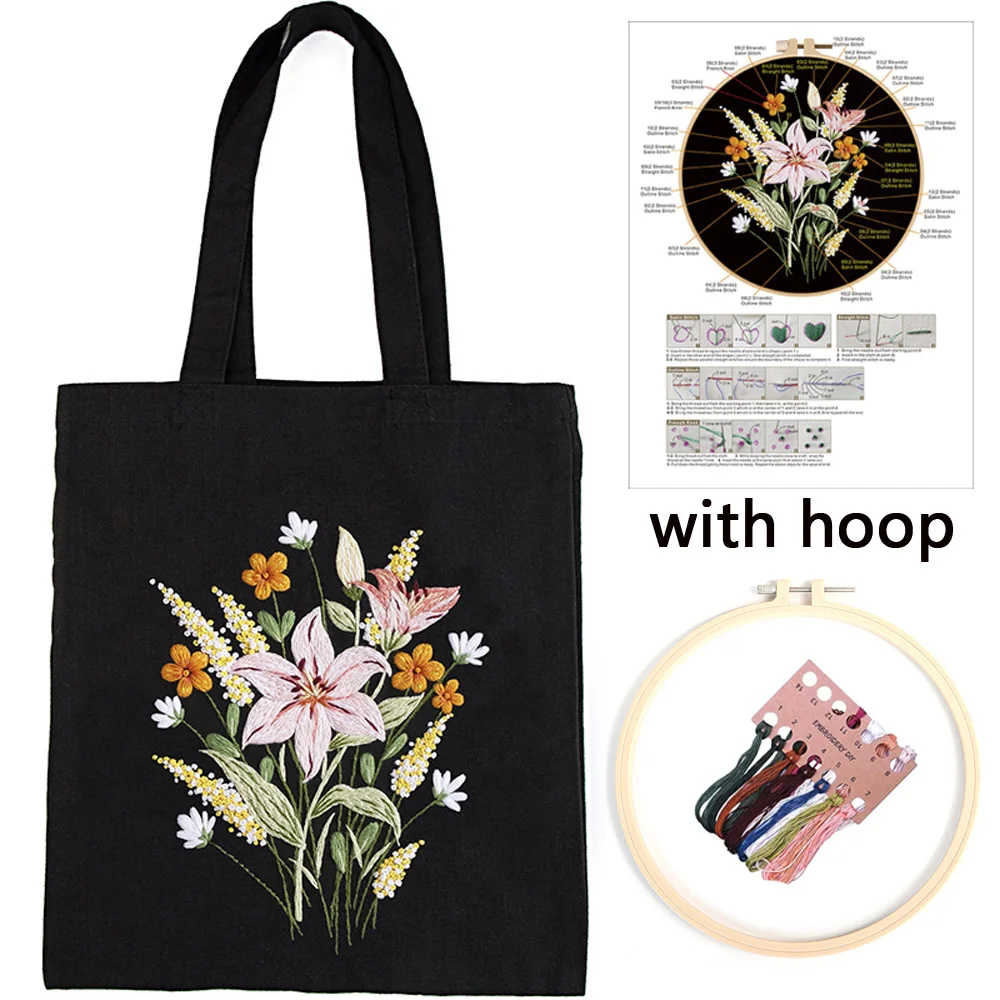 Beginner Embroidery Tote Kit 4