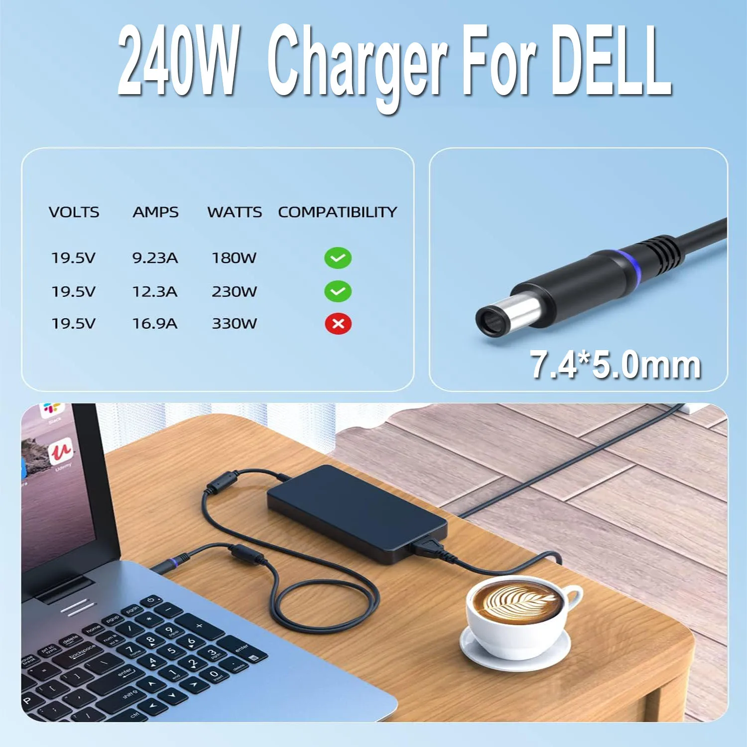 Adattatore Slim 240W 19.5V Per Dell Alienware M17X R4 M18X X51 Precision M6400 M6600 M6800 J211H U896K 6Rtjt Y044M Caricabatterie Per Laptop