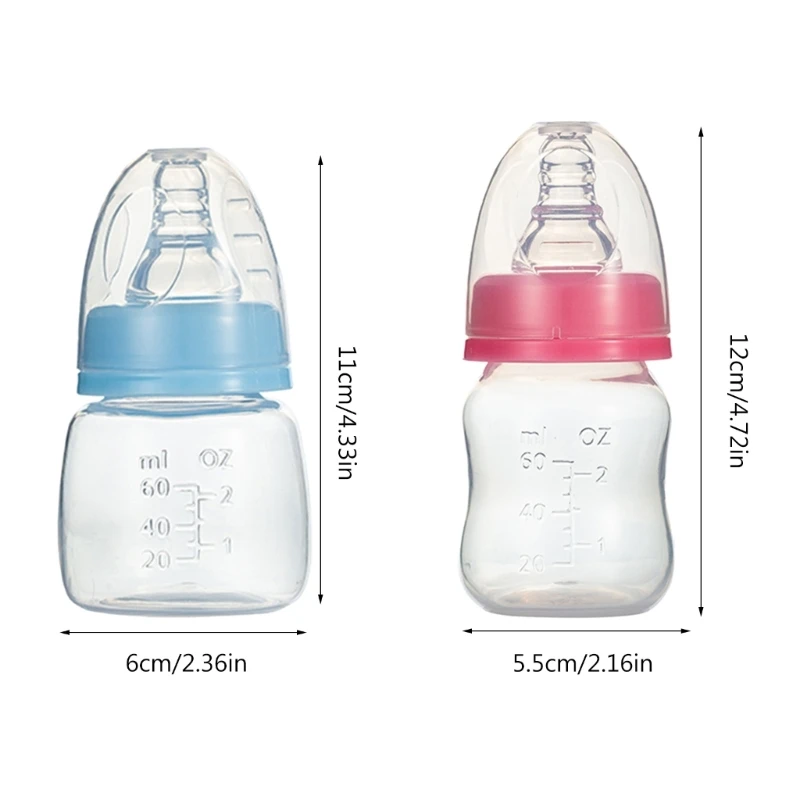 Lightweight Baby Bottle 60ml Nursing Bottle Milk Newborn Feeder