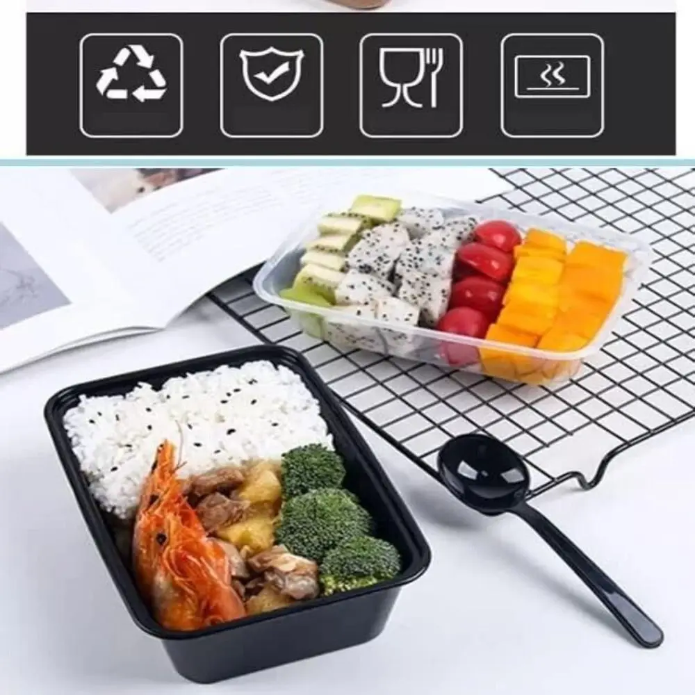 Description Picture 5 of itemMeal Prep Food Container Disposable Safe Kitchen Fridge Storage Boxes with Lids for Salads Fresh-keeping Container Carry Out Box