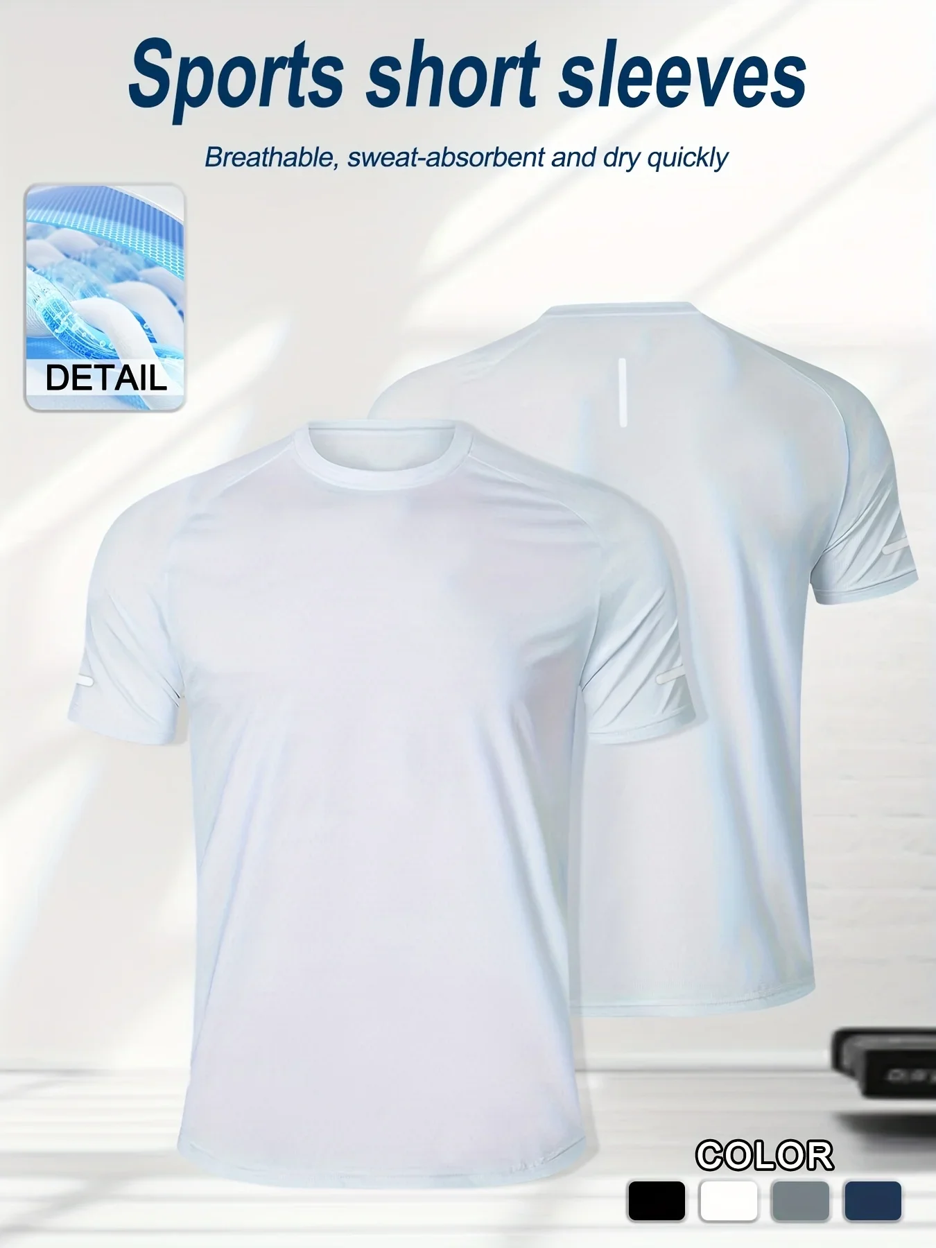 T-shirt sportiva da uomo a maniche corte ad asciugatura rapida, tuta da allenamento per basket, top ampio per la corsa e il fitness - immagine 3