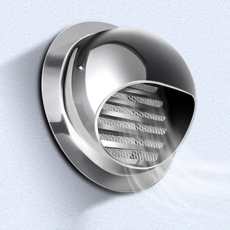 Stainless Steel Wall Ceiling Air Vent Exhaust Hood Ducting Ventilation Waterproof Vents Cap Exhaust Grille Cover Bathroom