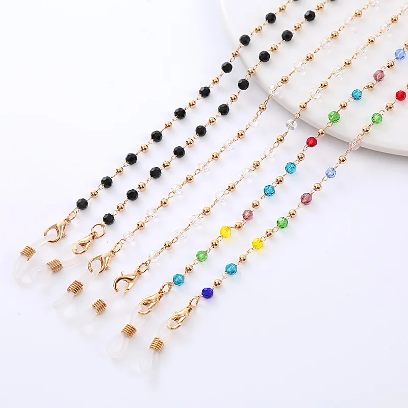 

Fashion Crystal Beads Glasses Chain For Women Luxurious Sunglass Lanyard Reading Glasses Strap Mask Chain Neck Cord Hang On Neck