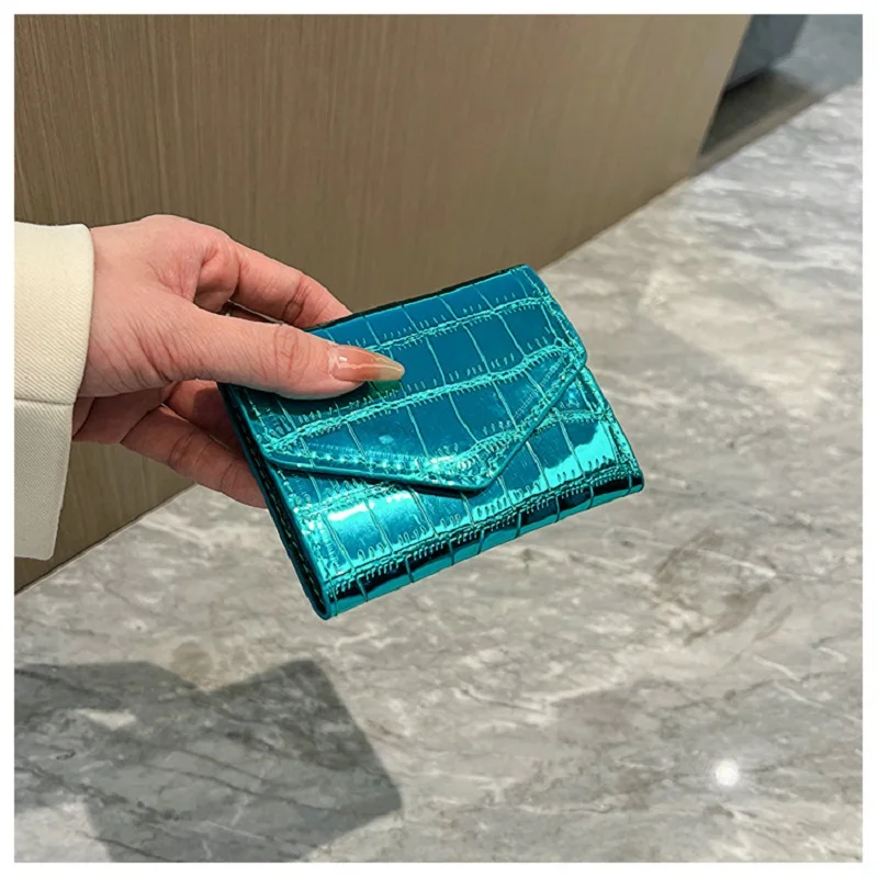 Short Wallet Women Purse Multi-Card Multifunction Card Holder Coin Purse Fashion Simple Three Fold Short Clip Female Mini Wallet 2