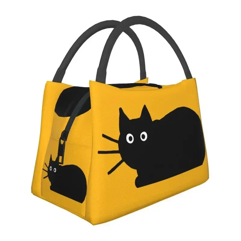 

Black Cat Portable Lunch Boxes Women Waterproof Cooler Thermal Food Insulated Lunch Bag Travel Work Pinic Container