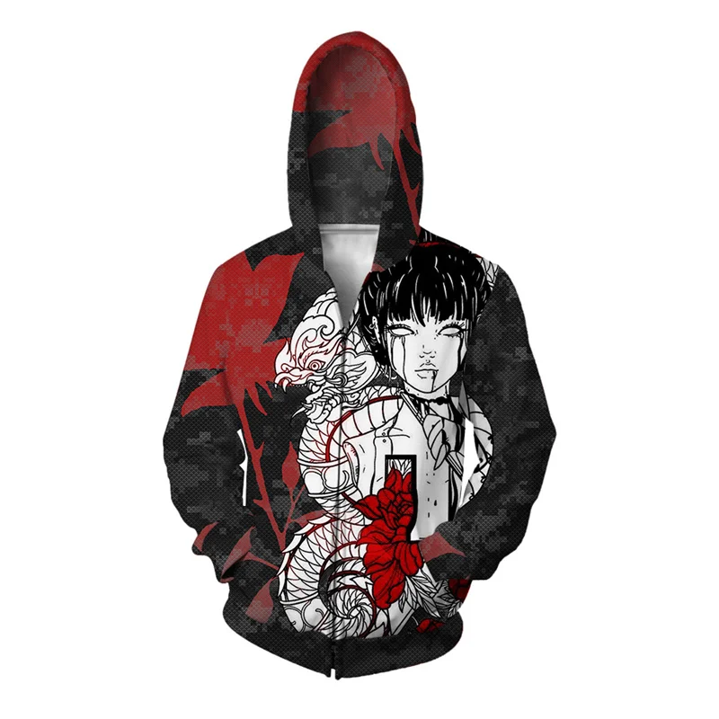 thumbnail image 1 of Sudadera con capucha con estampado 3D de árbol de coco para hombre, sudadera con gráfico de lobo y personaje, moderna, informal, cómoda, con capucha, holgada y con cremallera, 1 of 4