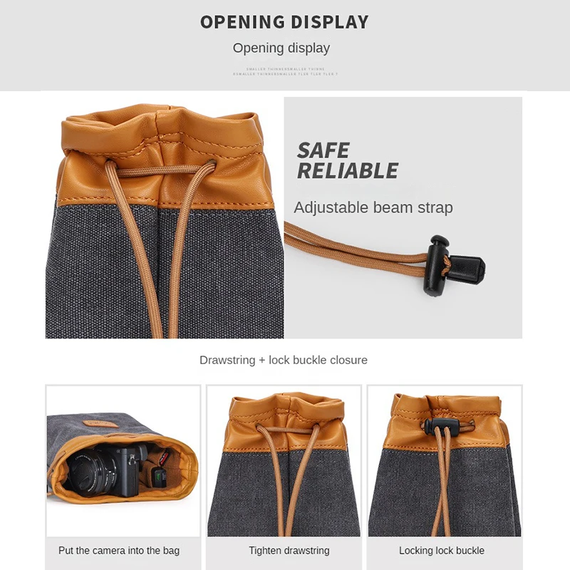 Camera Lens Pouch Bag Neoprene Waterproof Soft Video Camera Lens Pouch Bag Case For Canon Sony for Most Digital SLR Camera