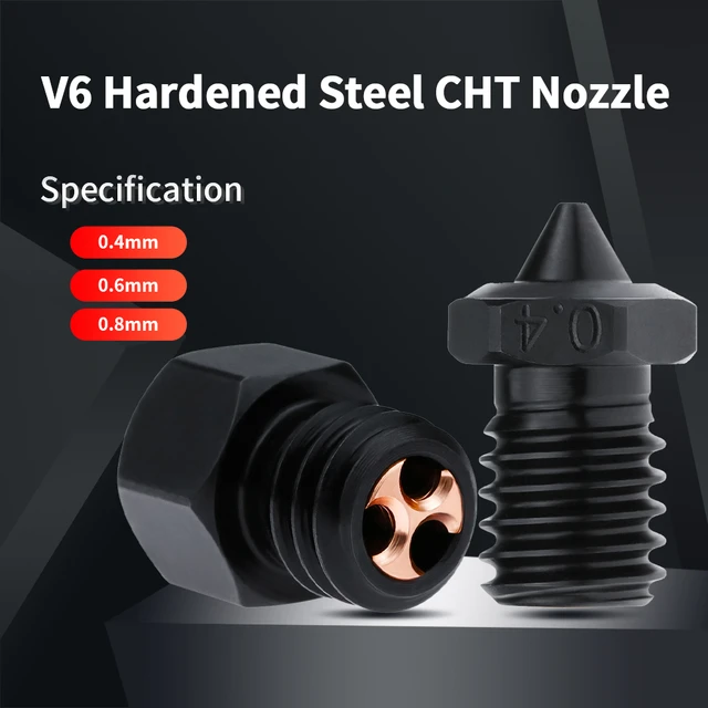 Hardened steel nozzle E3D V6 0.4 mm