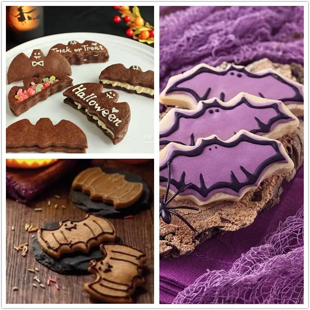 Set De 12 Cortadores De Galletas De Halloween - Acero Inoxidable, Formas De Calabaza, Bruja, Murciélago, Etc.