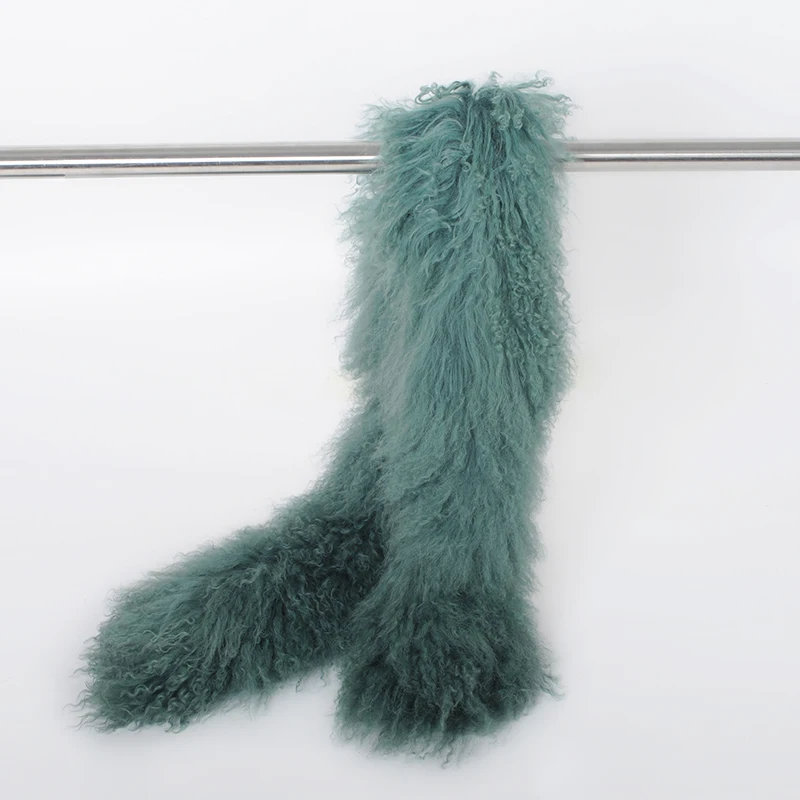 130CM European Fashion Ladies Mongolian Lamb Fur Genuine Tibetan Sheep Fur Scarf 5