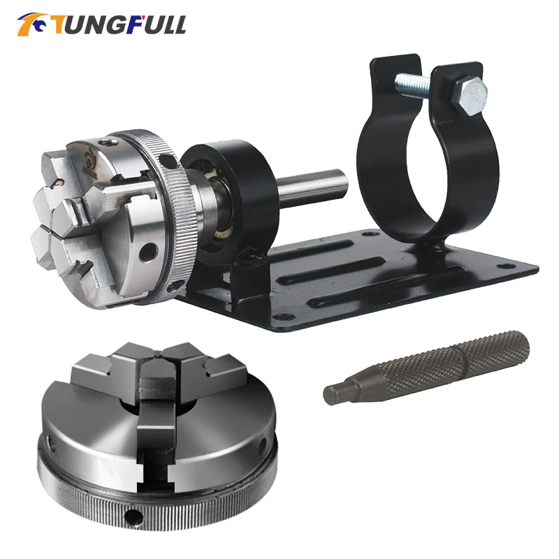 Lathe Chuck 3/4 Jaw Mini Lathe Parts Selfcentering Lathe Spindle DIY Lathe Chuck lathe for Wood