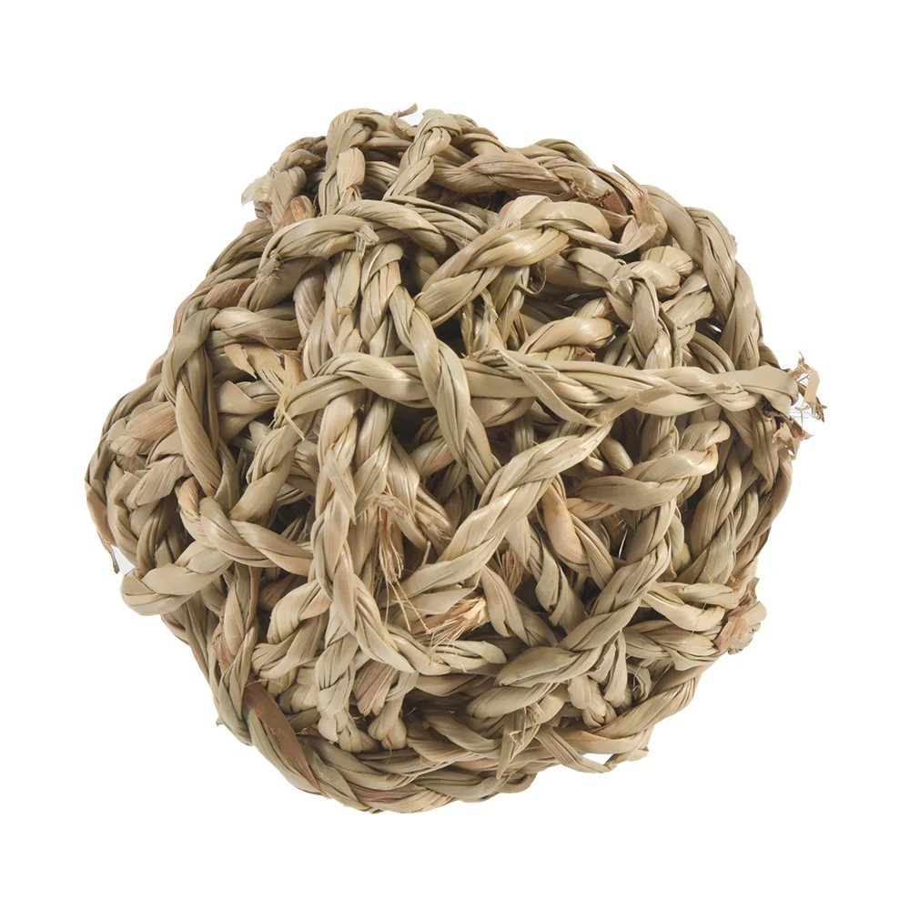 Small Animals Play Ball Rabbit Hamster Grass Ball Natural Molars Toy Grass Hand-woven Water