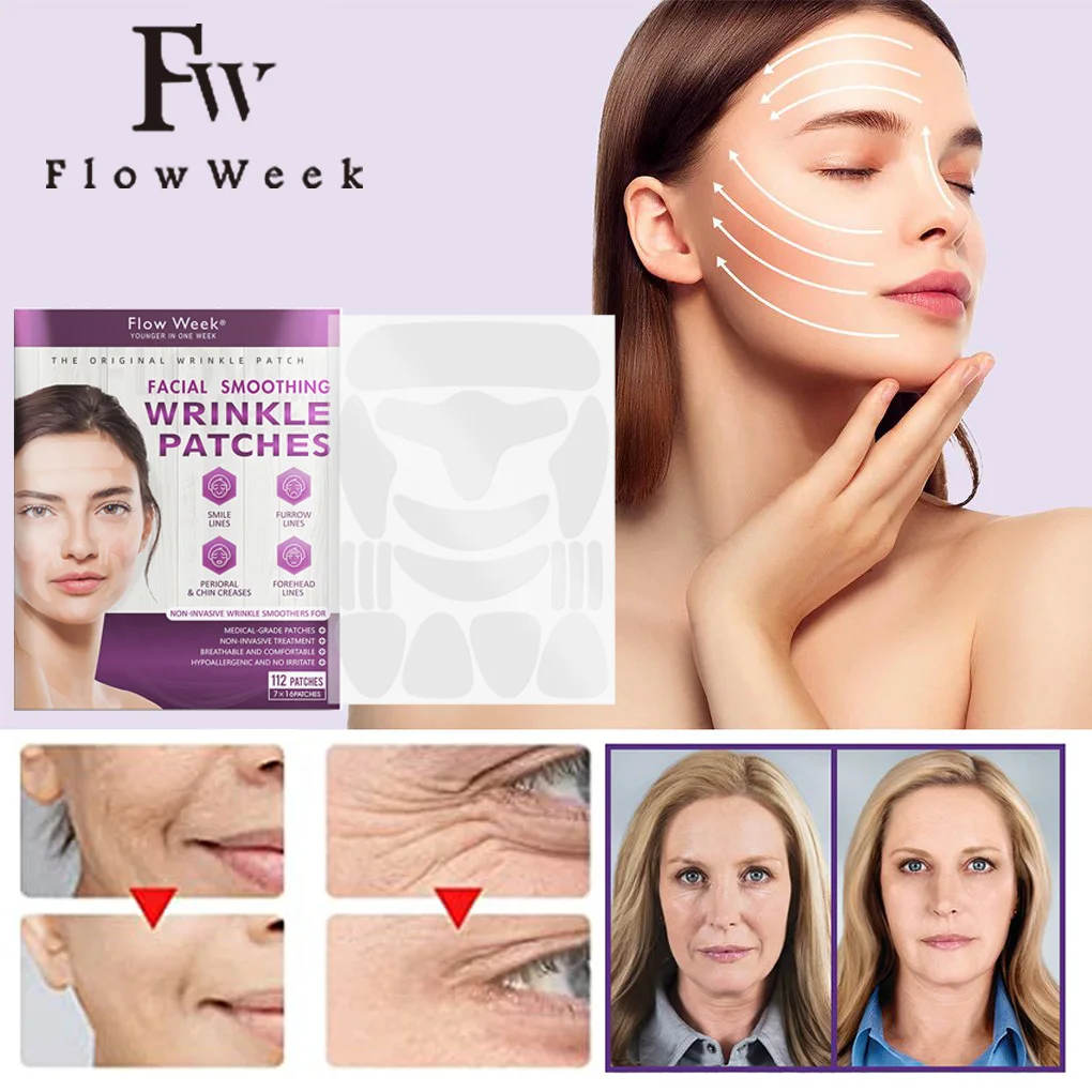Flow Week Face and Forehead Wrinkle Patches Anti Wrinkle Patches Facial Smoothing Wrinkle Pad Anti-Wrinkle Aging Patch muziri weeks hand account this week plan this square grid inner pages schedule grid notebook ins children s gifts