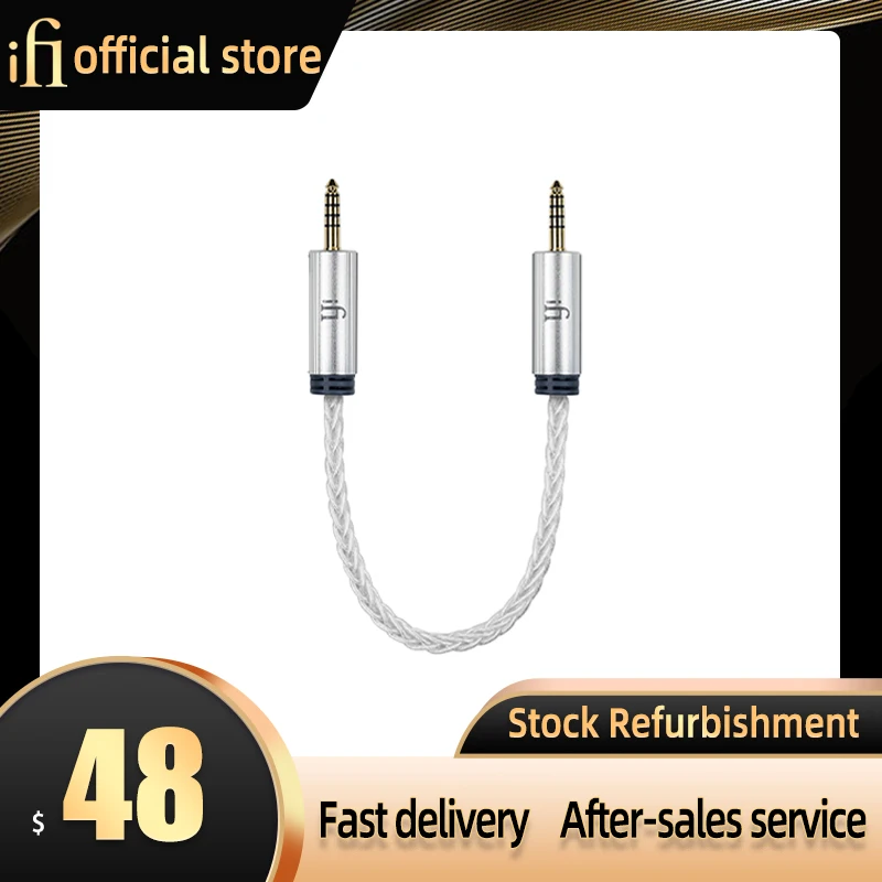 4.4 to 4.4 Balanced Pair Turn Line OFHC Silver Plated Structure Signal Transmission audio cable