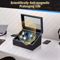 Boîte de remontoir de montre pour montres automatiques, support rotatif de 6 montres 4