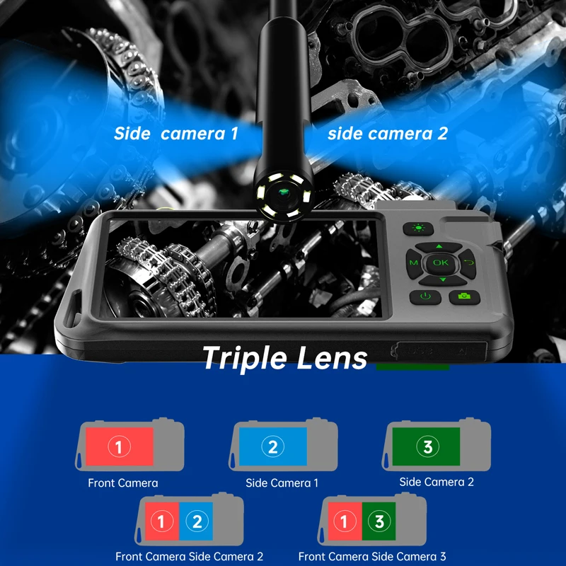 منظار صناعي محمول بشاشة عرض عالية الدقة IPS مقاس 5...