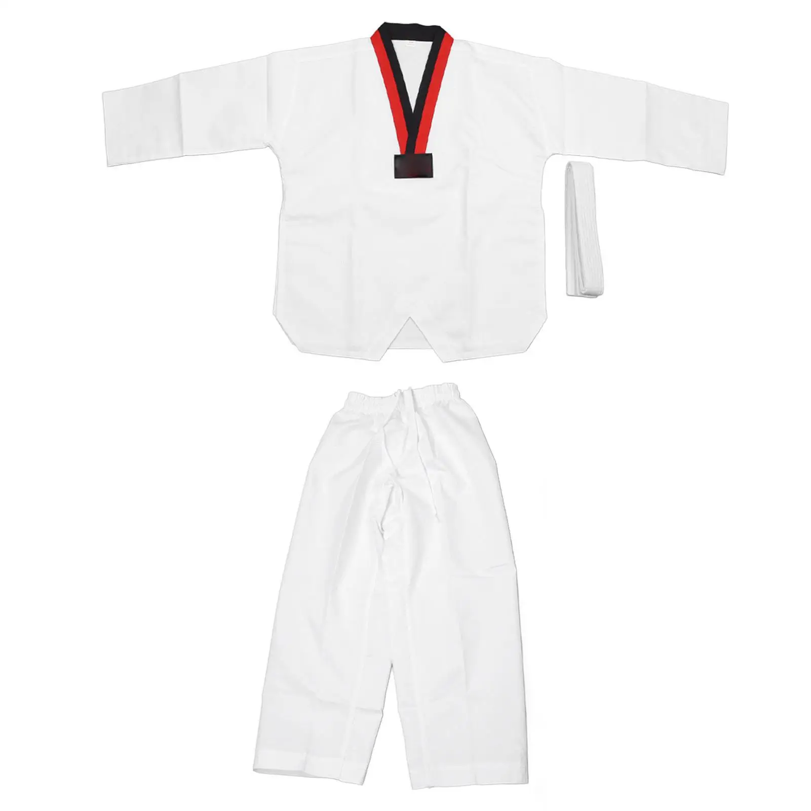for taekwondo Dobok Suit Wider Crotch Hand Locked Polyester Breathable V Neck Training Uniform
