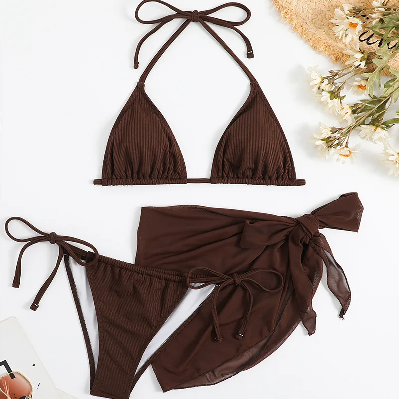 ◆BADEE◆ ORing Lace Bikini Set Brown O-Ring Lace Bikini Set Brown - BADÉE