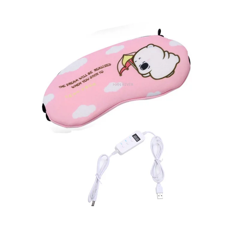 HANRIVER USB heating electric hot pack steam eye mask heating comfortable sleep alleviating eye fatigue downplaying dark circles