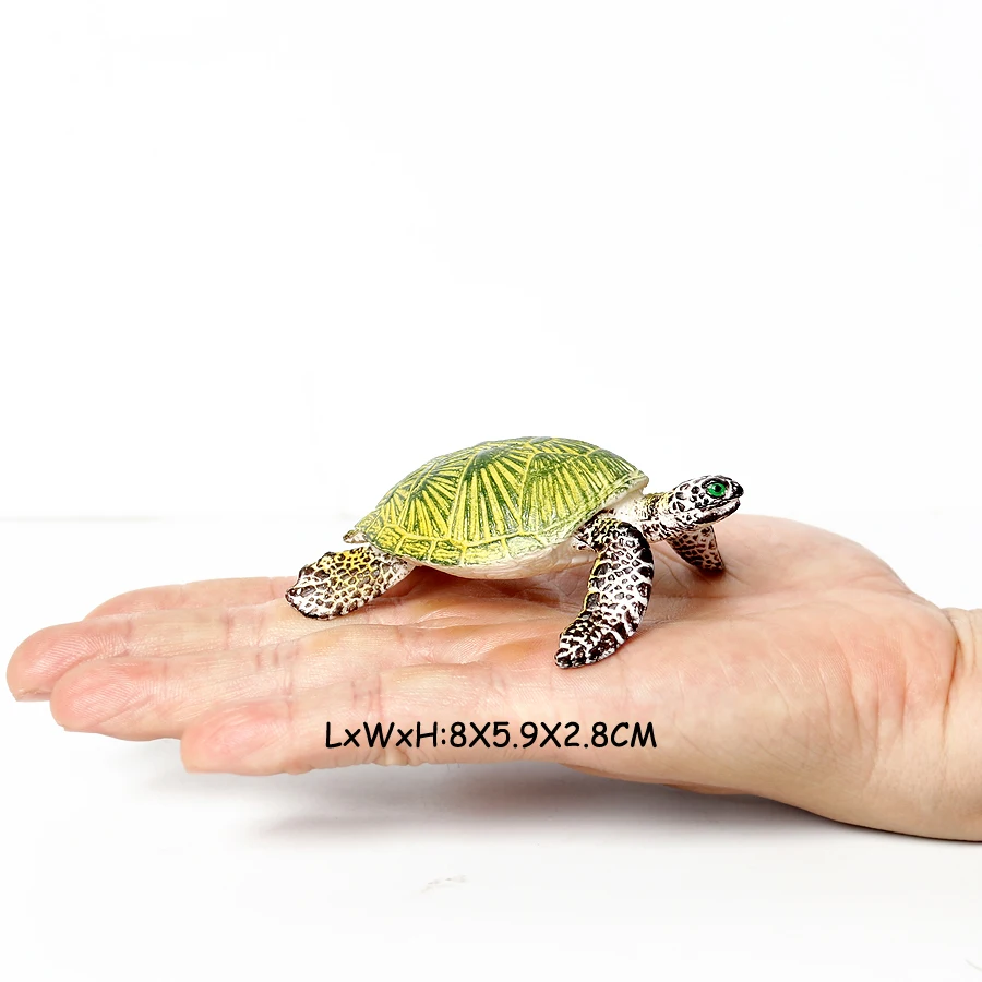 Realistic Miniature Sea Turtle Figurine