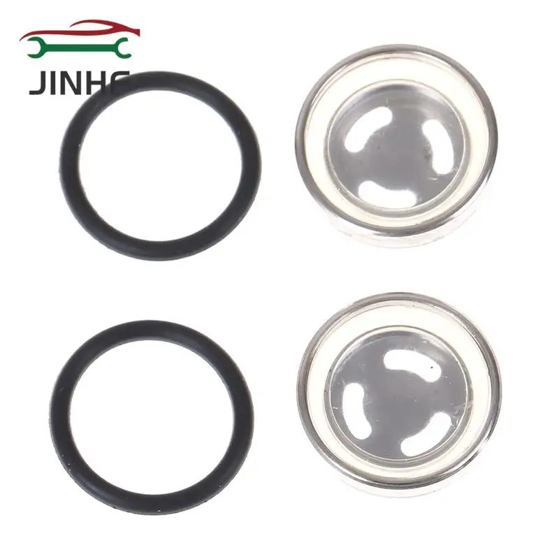 2Pcs Universal 18mm Motorcycle Sight Glass Oil Sight Glass With Seal For Brake Pump Brake Cylinder